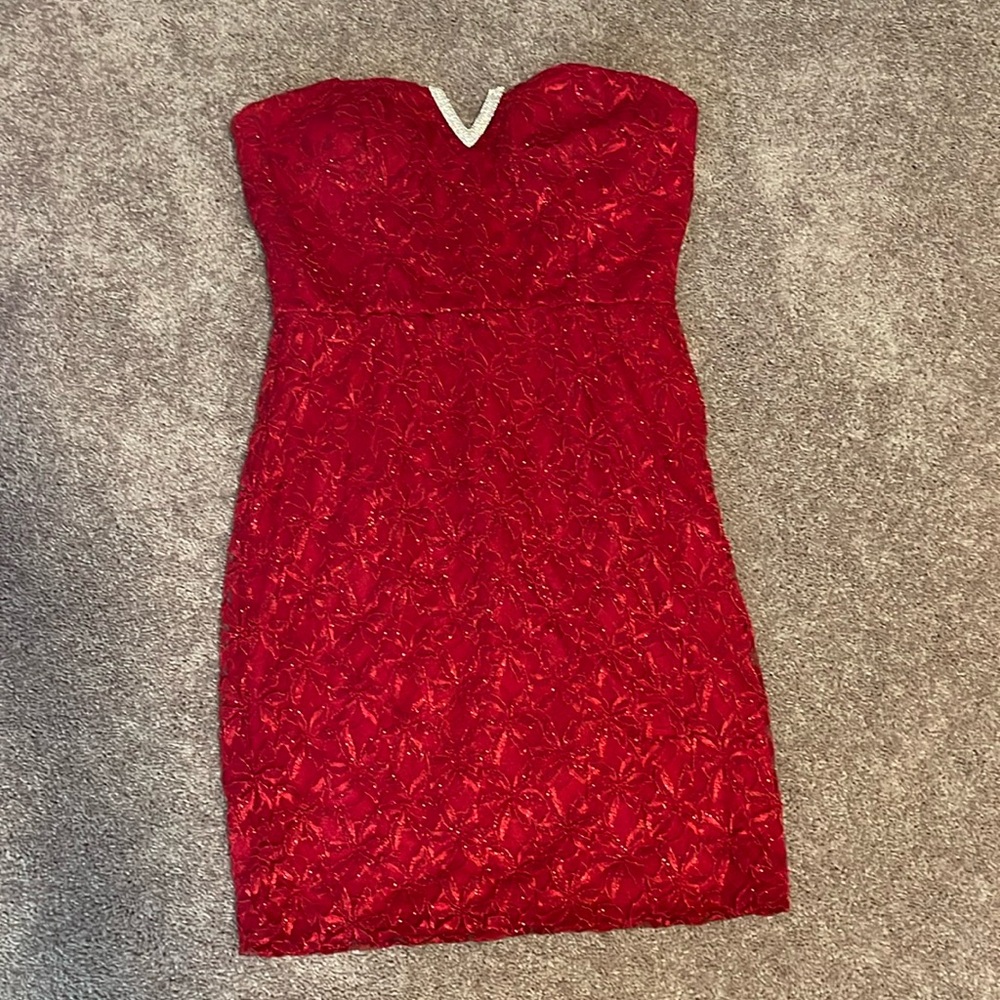 Juniors Red Holiday Dress